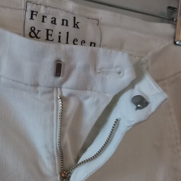 FRANK & EILEEN  Wicklow the Italian Chino white stretch chinos - Picture 4 of 10